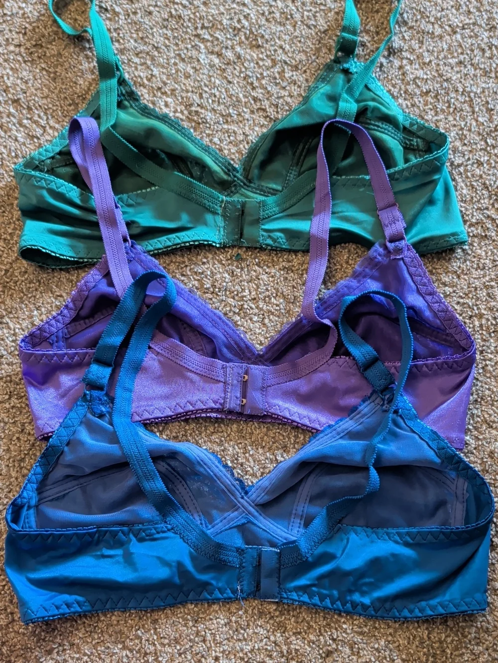 Women’s Lace-Trim Soft Cup Wireless Bra - 34B - 3 Pack